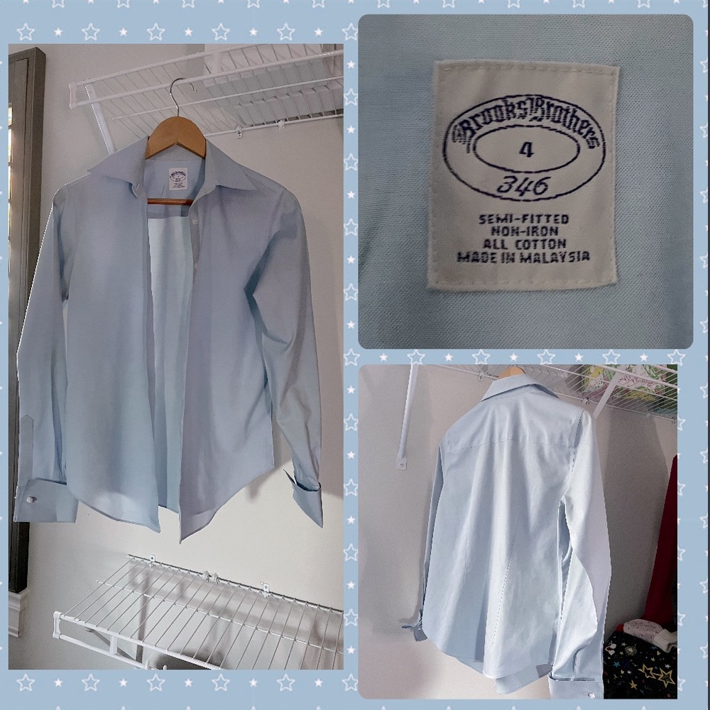 Brooks Brothers Blue Non-Iron Blouse